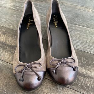 Cole Haan suede round toe ballet style wedges w/ Nike air